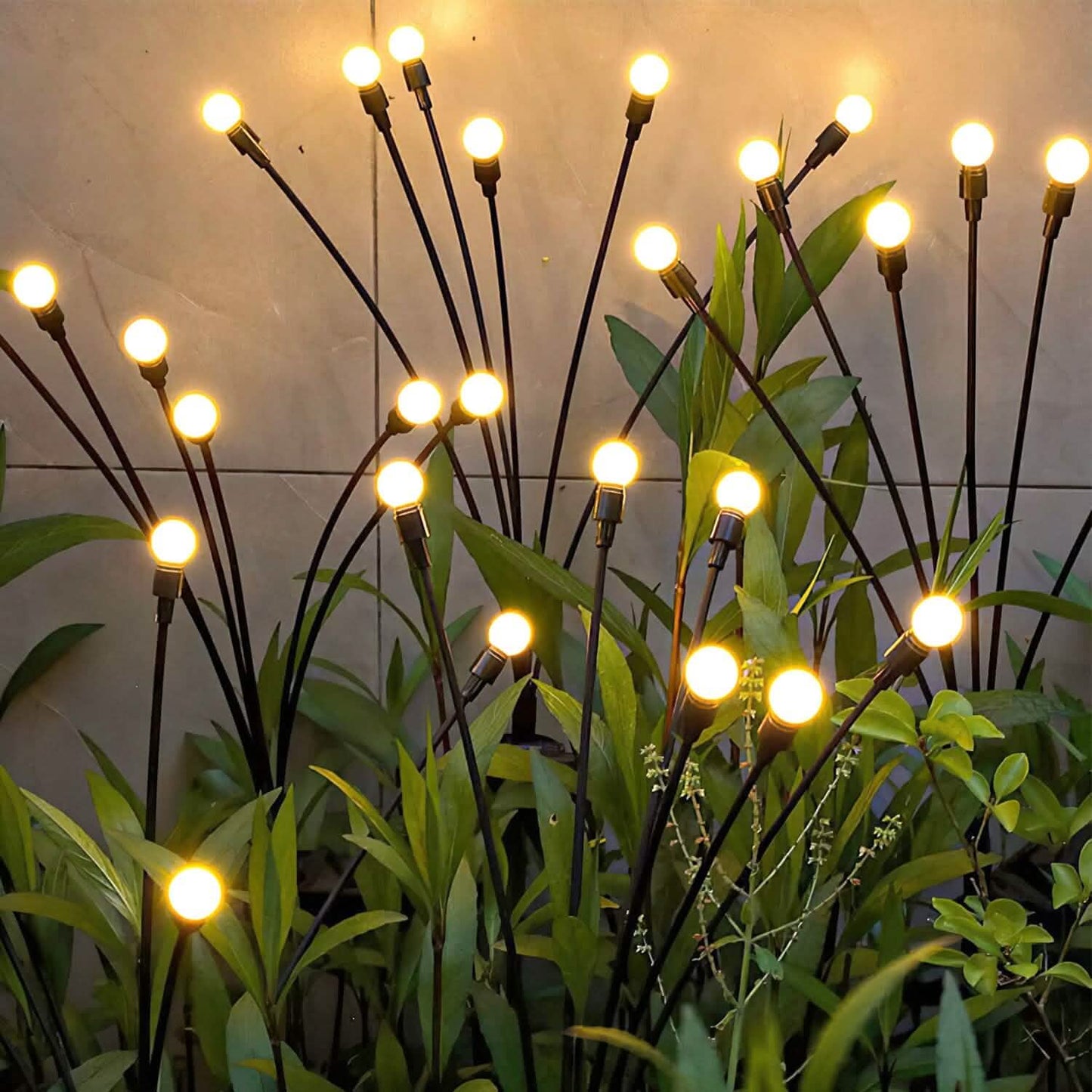 2er-Pack: Solar-Glühwürmchen-Lichter schwingende dekorative Weglampe