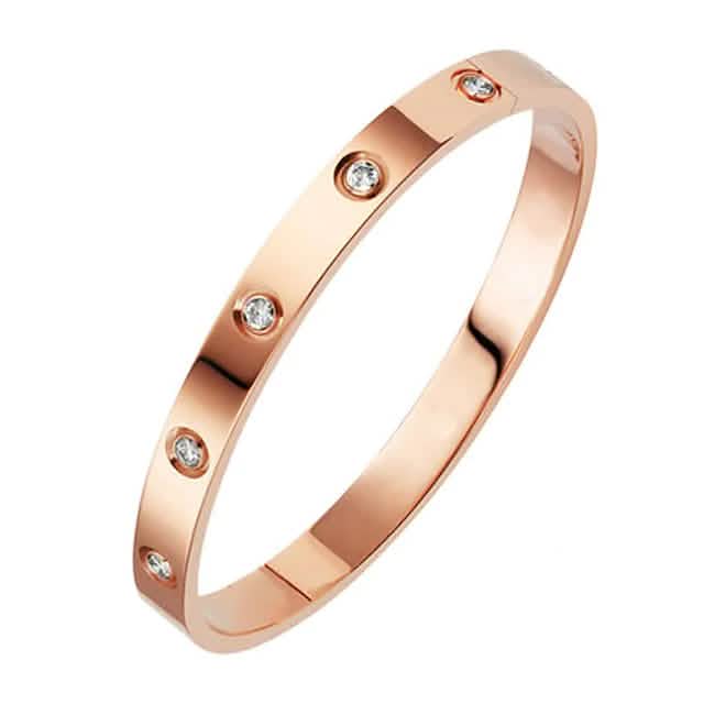 2-teilig: Damen-Armband aus Edelstahl mit Zirkonia-Einlage