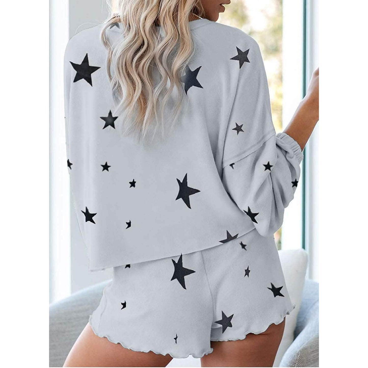 2-teilig: Damen Batik-Print Anzug