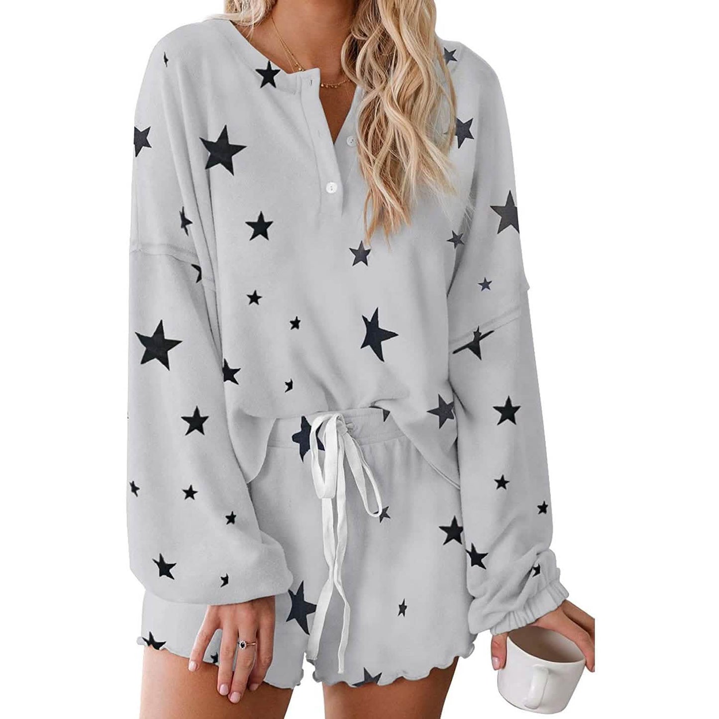 2-teilig: Damen Batik-Print Anzug