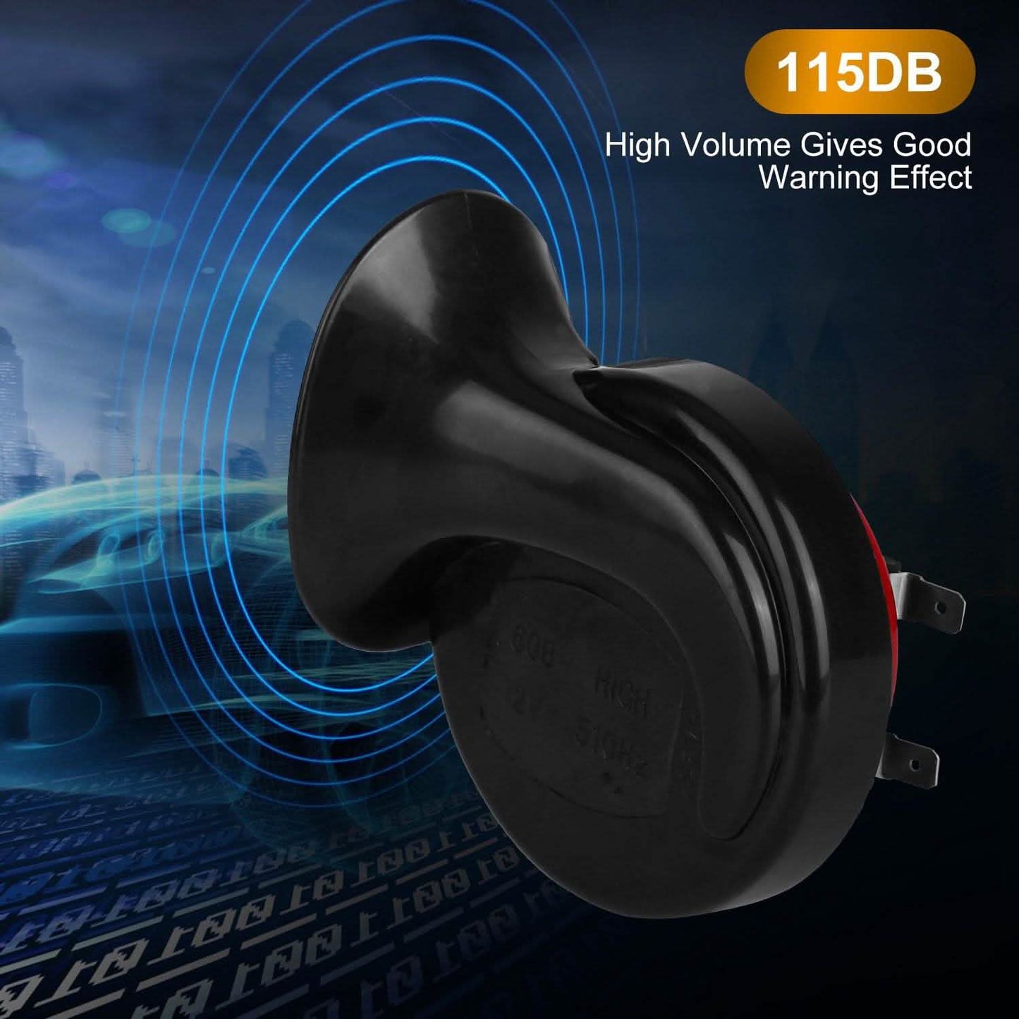 2 Stück: 115DB Auto Schneckenhörner 12V