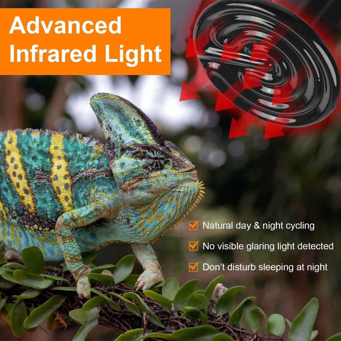2 Stück: 150W Infrarot Reptilien Wärmelampe Ohne Lichtemission