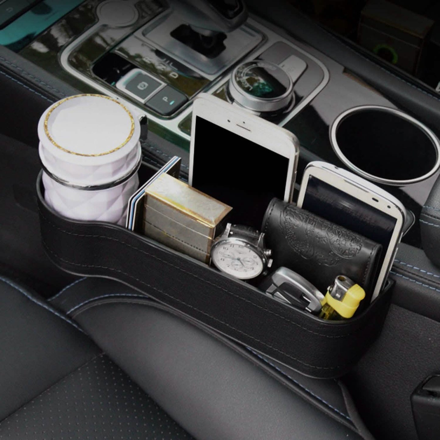 2-teilig: Auto-Mittelkonsolen-Seitenorganizer