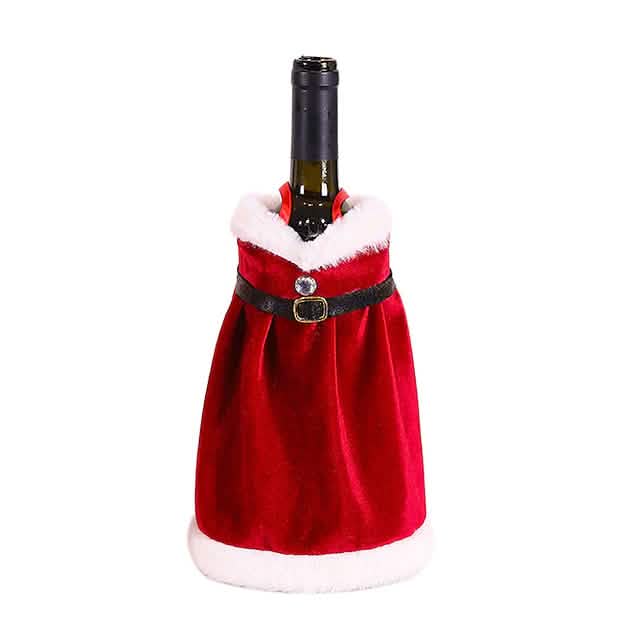 2-teilig: Weihnachtsweinflaschenhülle Frohe Weihnachten Deko