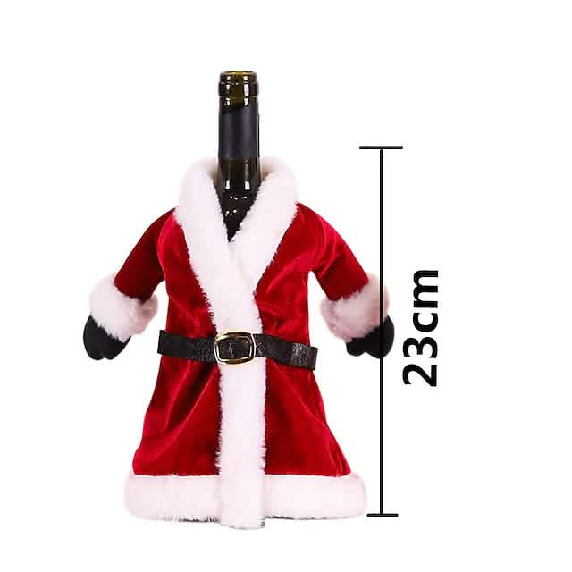 2-teilig: Weihnachtsweinflaschenhülle Frohe Weihnachten Deko