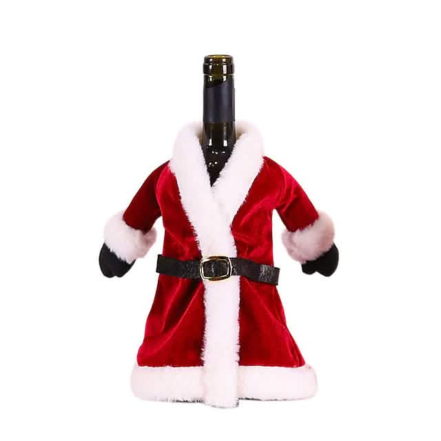 2-teilig: Weihnachtsweinflaschenhülle Frohe Weihnachten Deko