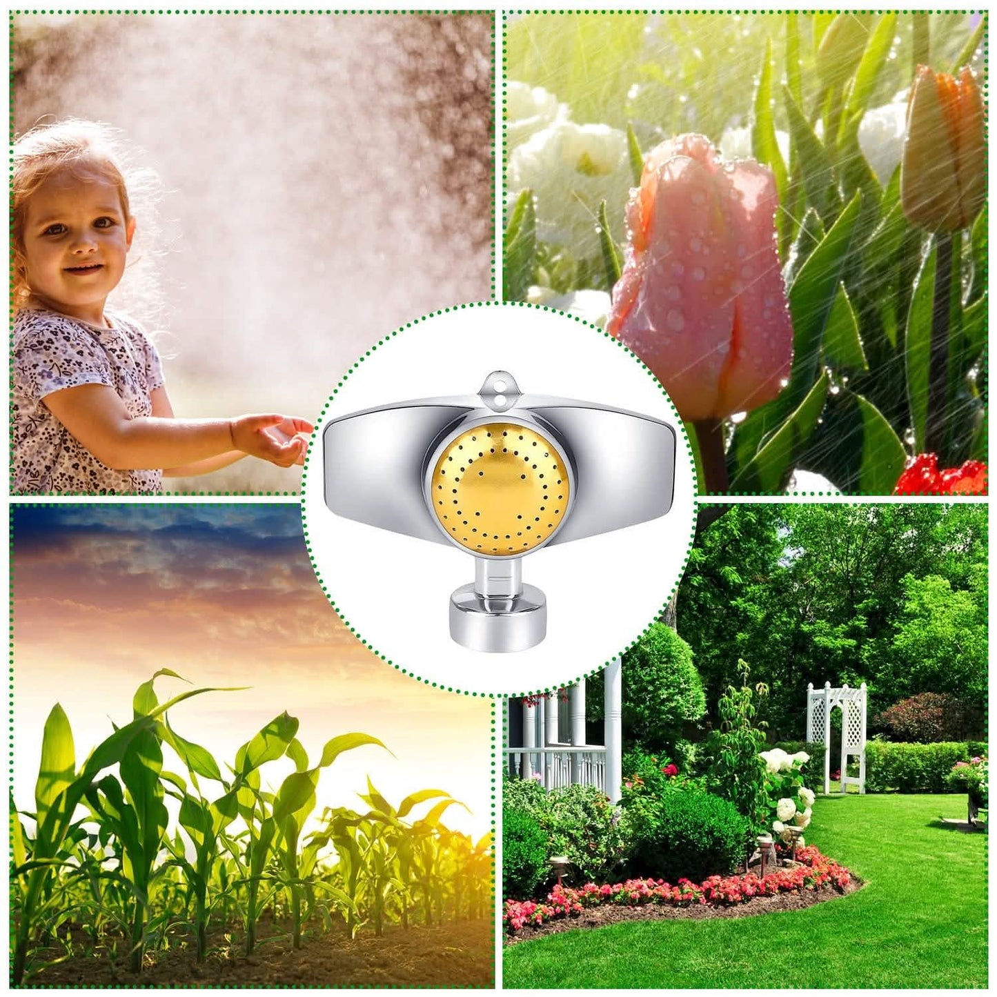 2er-Pack: Kreisregner 60 Grad mit sanftem Wasserfluss
