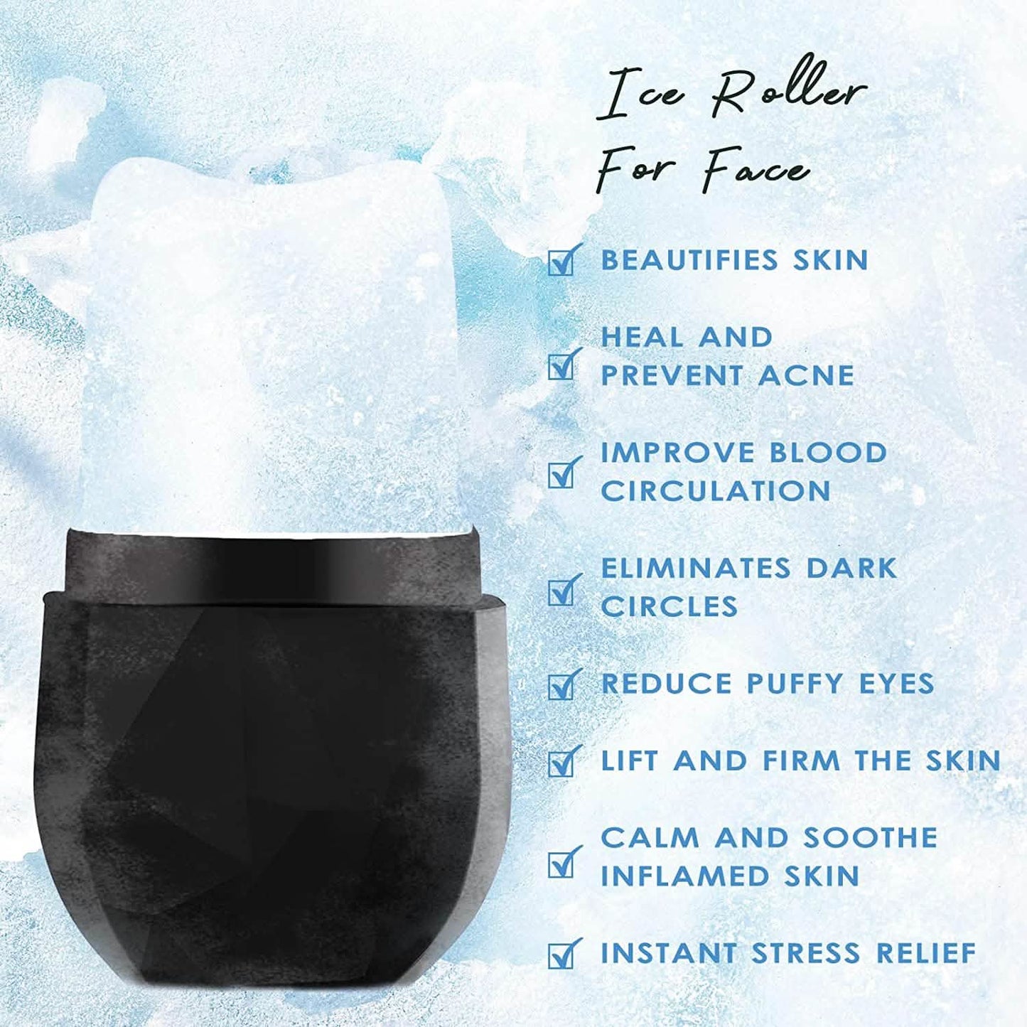 2-Pieces: Face and Eye Ice Roller Ice Cube Mold