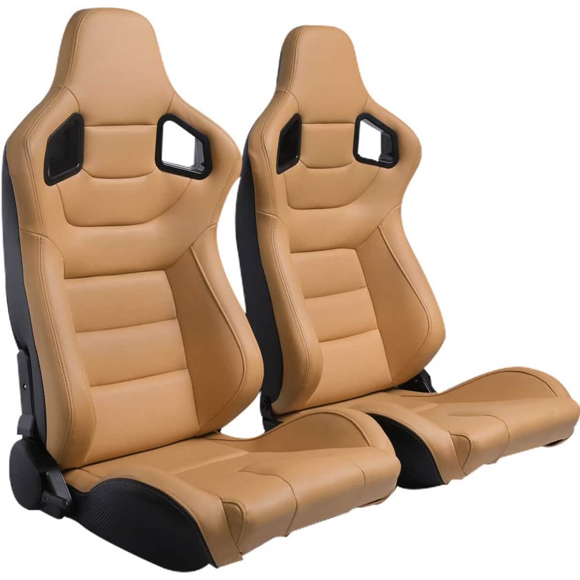 2-teiliges Set: Universelle PVC-Leder-Schalensitze