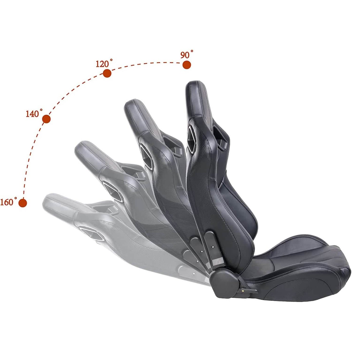 2-teiliges Set: Universelle PVC-Leder-Schalensitze
