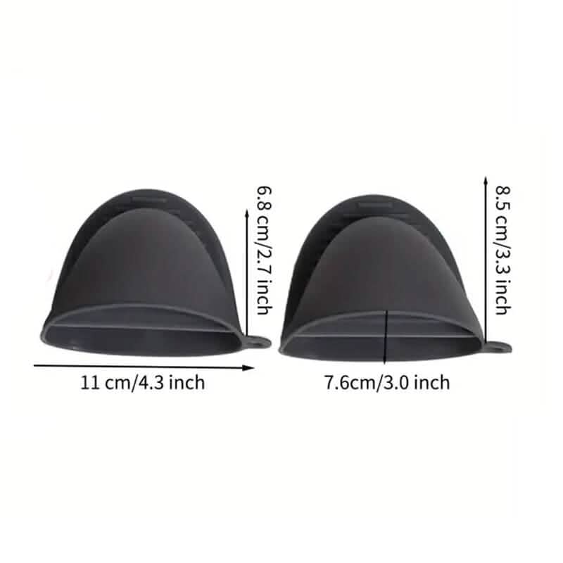 2-teilig: Ofenhandschuhe und Topflappen aus Silikon