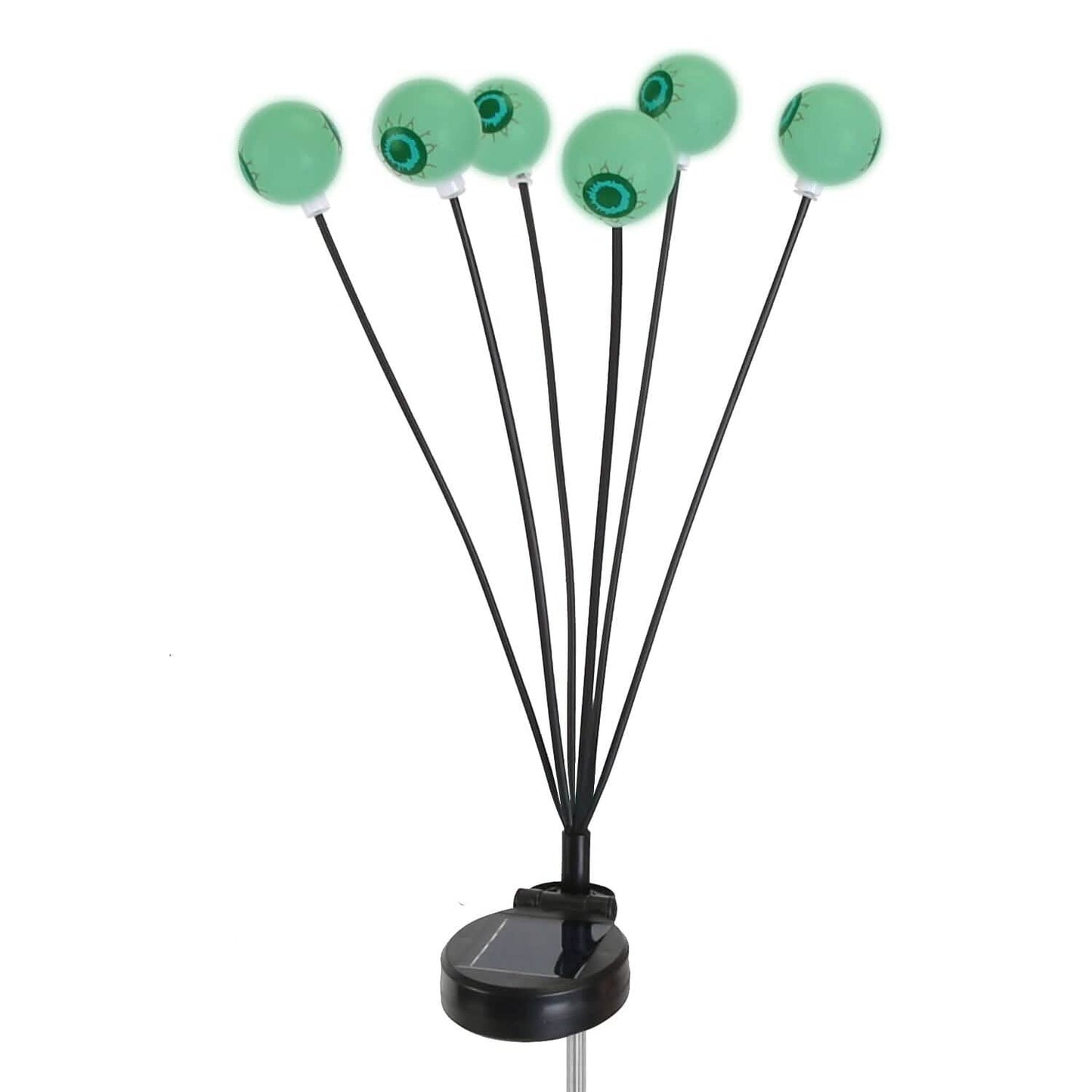 2 Stück: Solar Gruselaugen Lichter Halloween Deko Wackelndes Licht