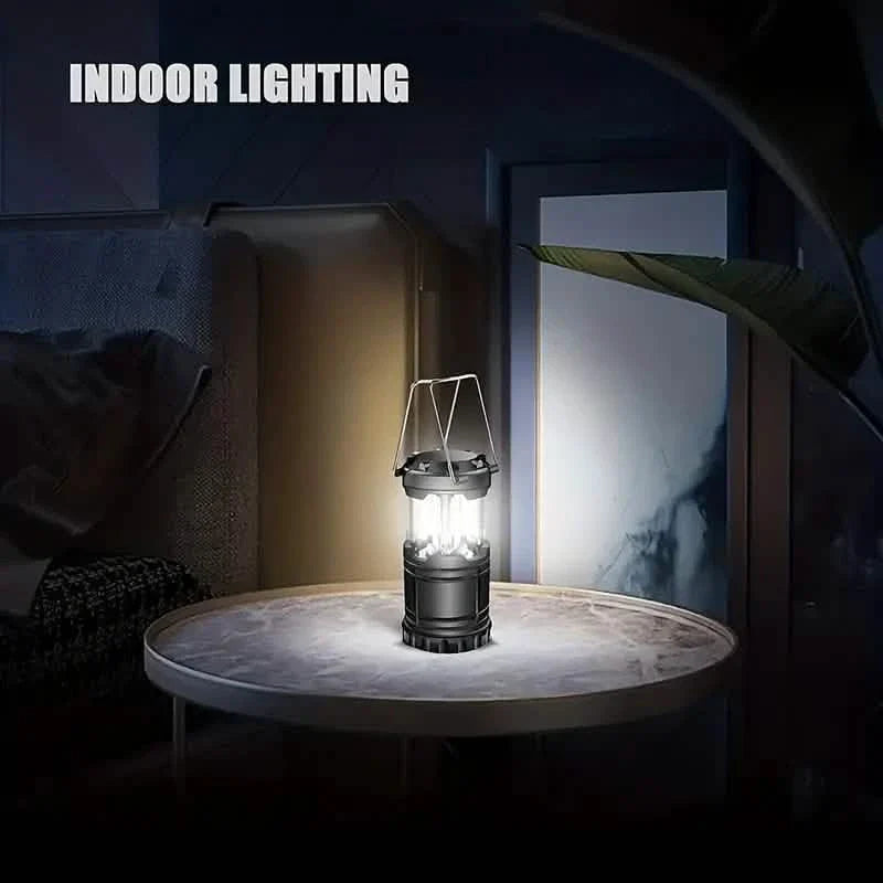 2er-Pack: Superhelle LED-Campinglaterne – tragbare und faltbare Notfall-Taschenlampe mit Batteriebetrieb