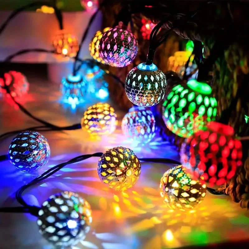 20 LED Marokkanische Kugel Solar Lichterkette