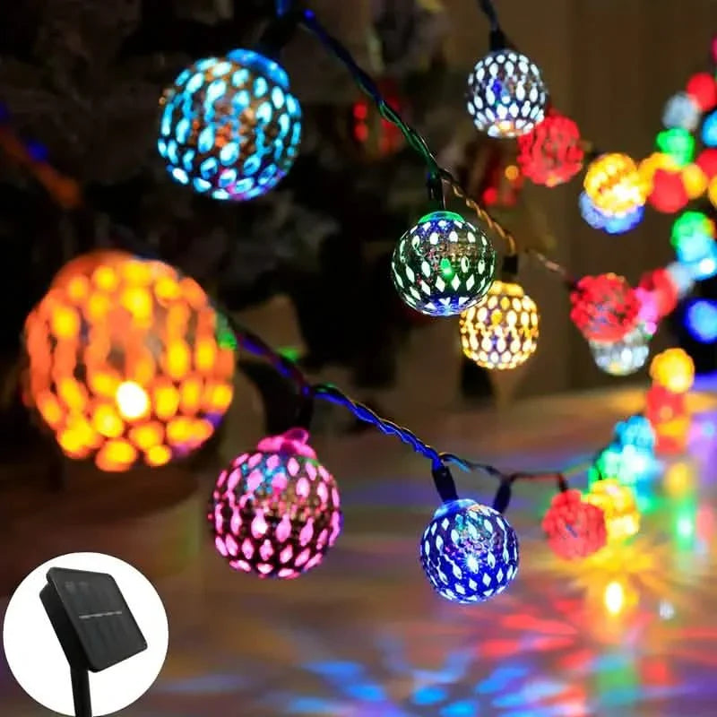 20 LED Marokkanische Kugel Solar Lichterkette