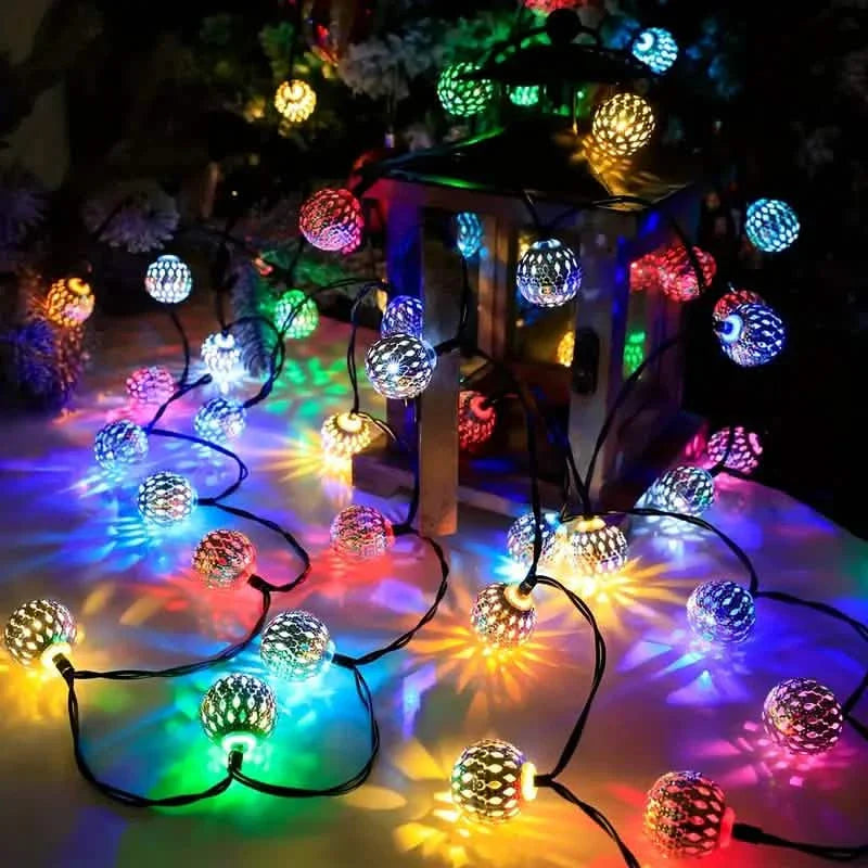 20 LED Marokkanische Kugel Solar Lichterkette
