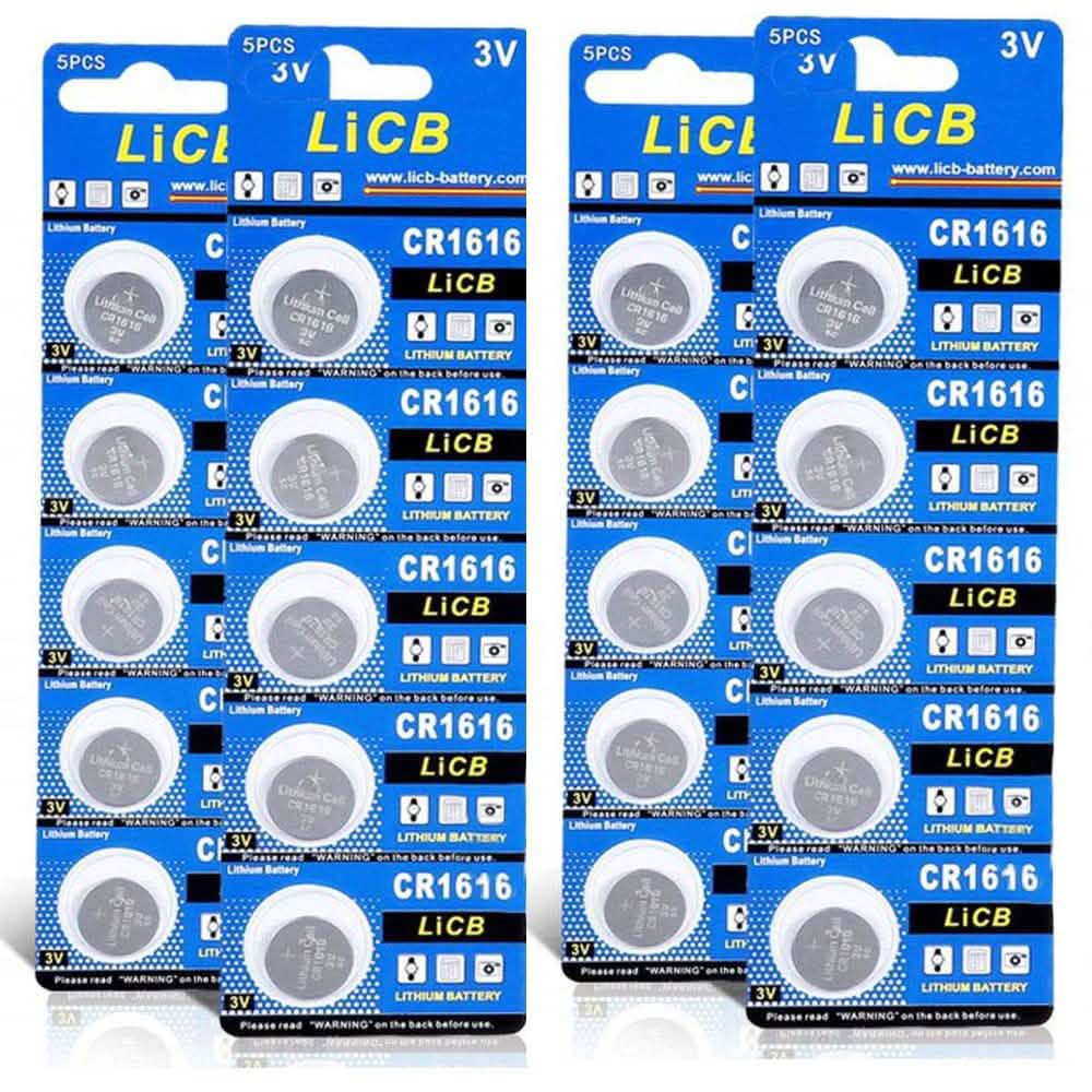 20er-Pack: CR 1616 3V Lithium-Batterien