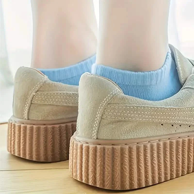 20 Paar: Socken in Bonbonfarben, lässige & atmungsaktive Söckchen, Damenstrümpfe & Strumpfwaren