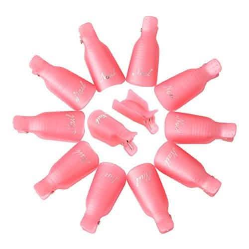 20-teiliges Set: Kunststoff-Acryl-Nagelkunst-Soak-Off-Kappen-Clip UV-Gel-Nagellackentferner-Wickelwerkzeug