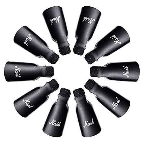 20-teiliges Set: Kunststoff-Acryl-Nagelkunst-Soak-Off-Kappen-Clip UV-Gel-Nagellackentferner-Wickelwerkzeug