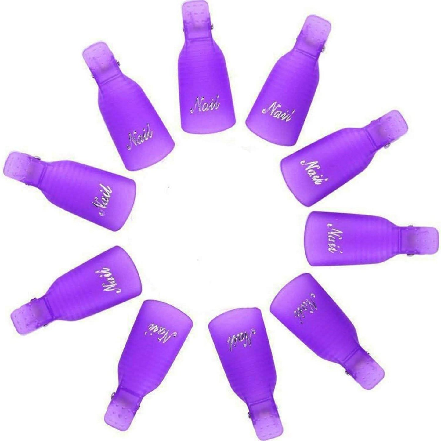 20-teiliges Set: Kunststoff-Acryl-Nagelkunst-Soak-Off-Kappen-Clip UV-Gel-Nagellackentferner-Wickelwerkzeug