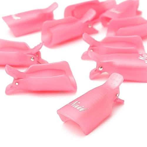 20-teiliges Set: Kunststoff-Acryl-Nagelkunst-Soak-Off-Kappen-Clip UV-Gel-Nagellackentferner-Wickelwerkzeug