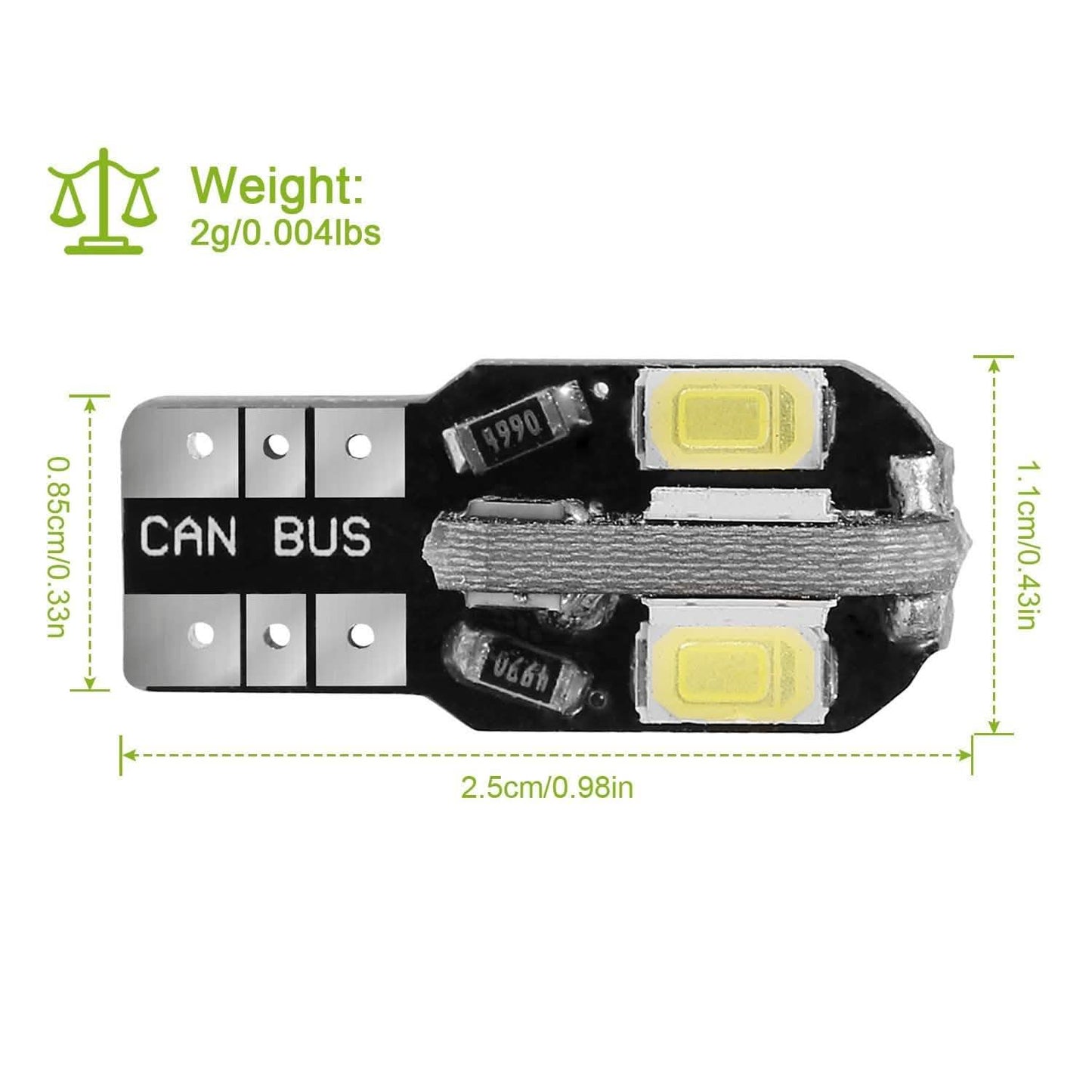 20 Stück: T10 SMD5730 LED-Leuchtmittel