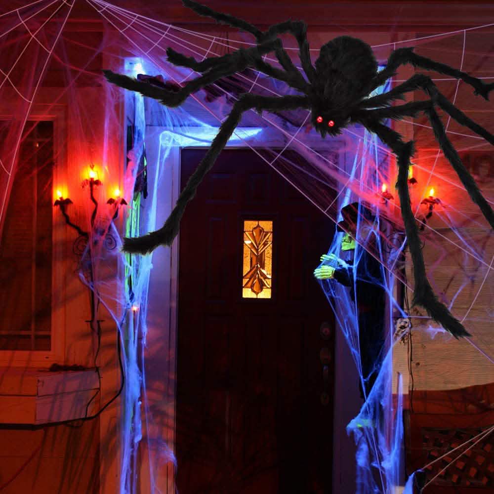 508 cm Halloween Spinnennetz und 150 cm Riesen-Spinne Dekoration