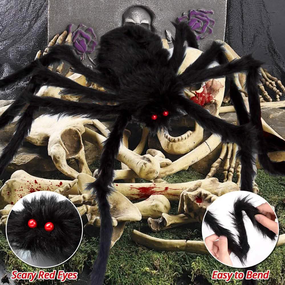 508 cm Halloween Spinnennetz und 150 cm Riesen-Spinne Dekoration