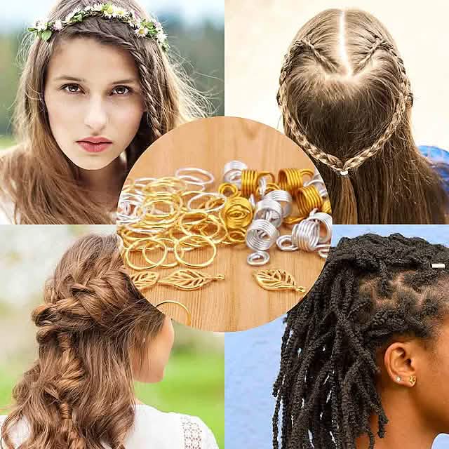 200-teiliges Set: Loc-Haarschmuck für Frauen mit Zöpfen und Dreadlocks