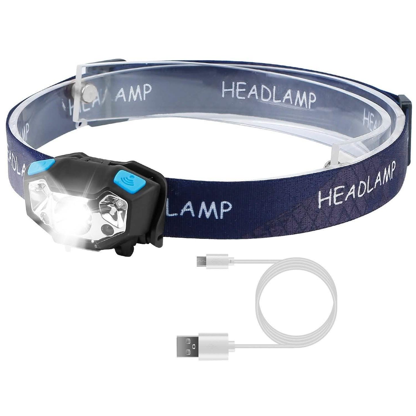 20000LM LED-Stirnlampe USB wiederaufladbar Wellenbewegungssensor-Scheinwerfer