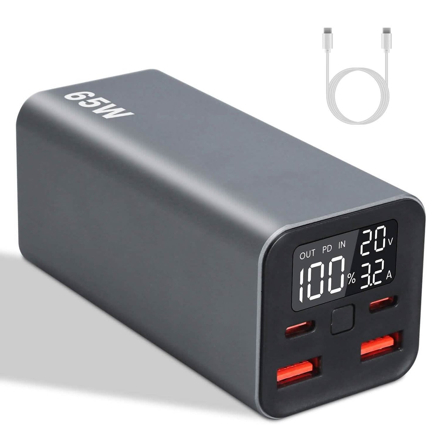 20000mAh 65W USB-C PD Laptop Powerbank Schnellladen