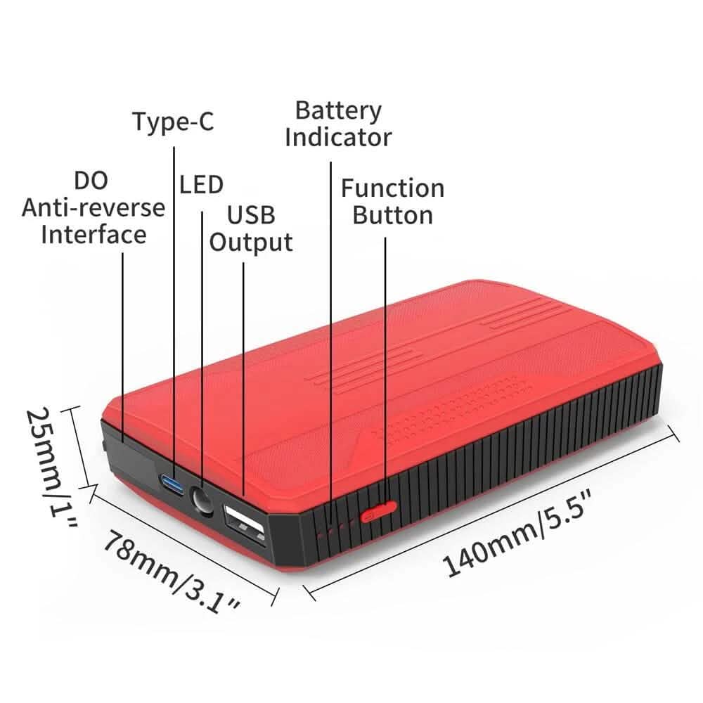 20000mAh Starthilfegerät Tragbarer Auto Starthilfe Powerbank