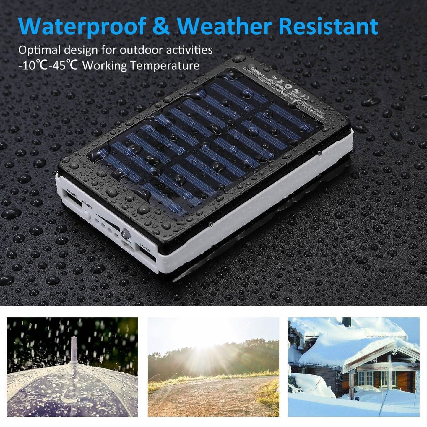 20.000 mAh Solar-Powerbank