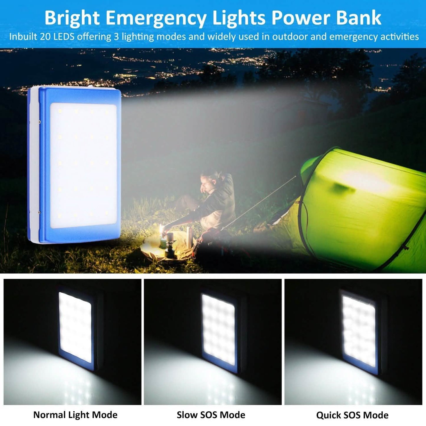 20.000 mAh Solar-Powerbank