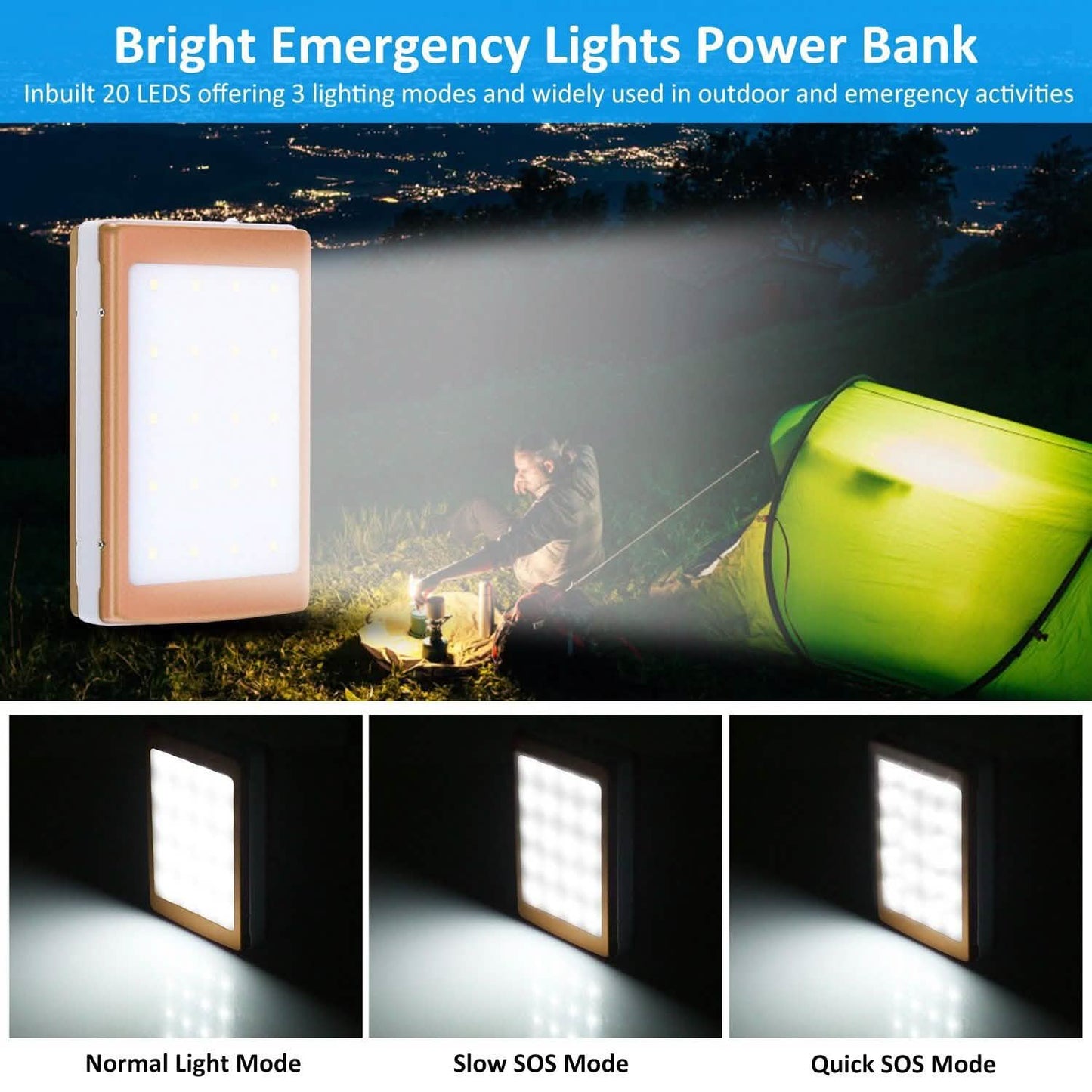 20.000 mAh Solar-Powerbank