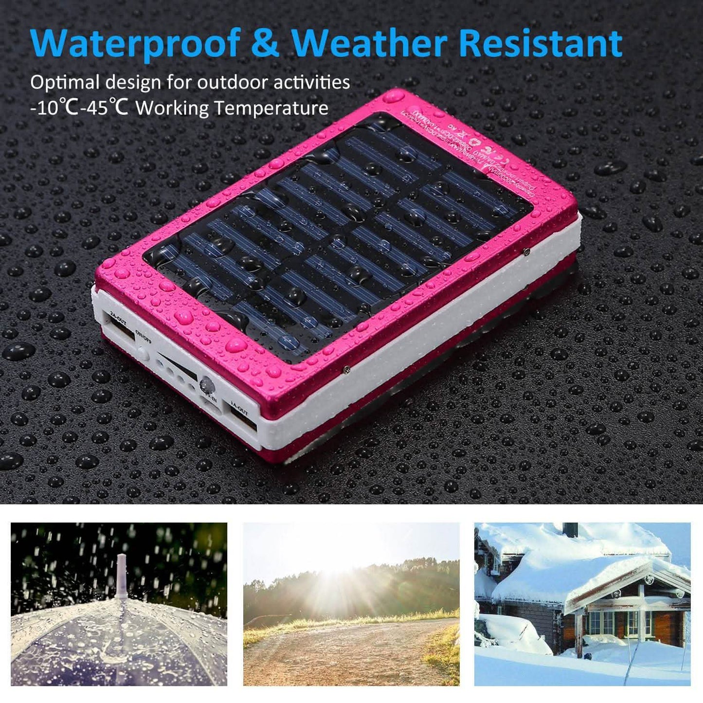 20.000 mAh Solar-Powerbank