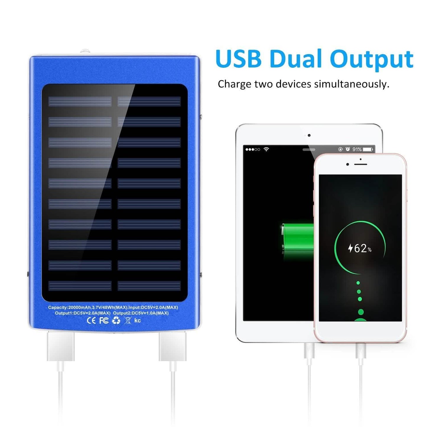 20.000 mAh Solar-Powerbank
