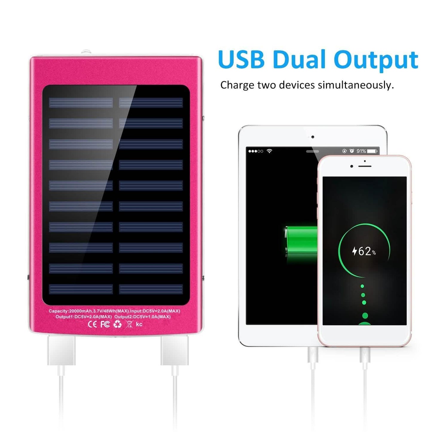 20.000 mAh Solar-Powerbank