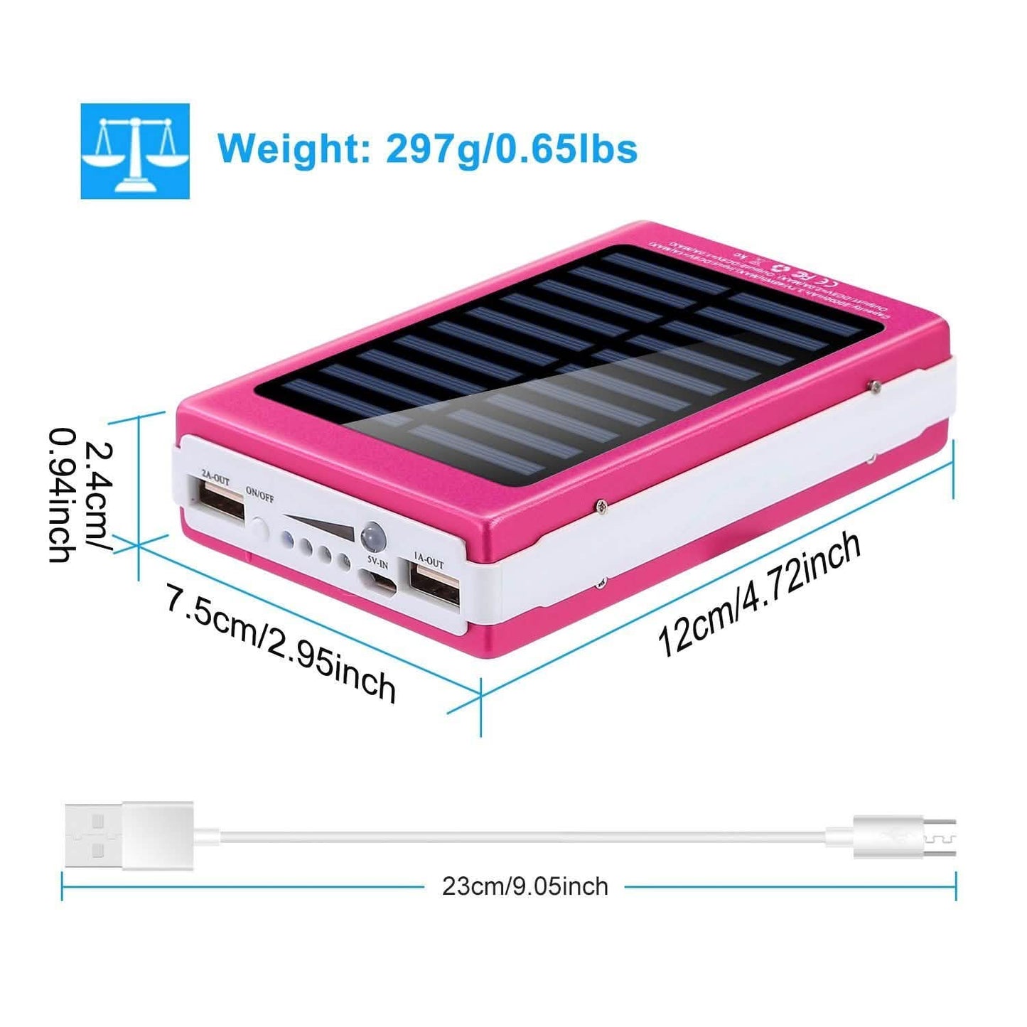 20.000 mAh Solar-Powerbank