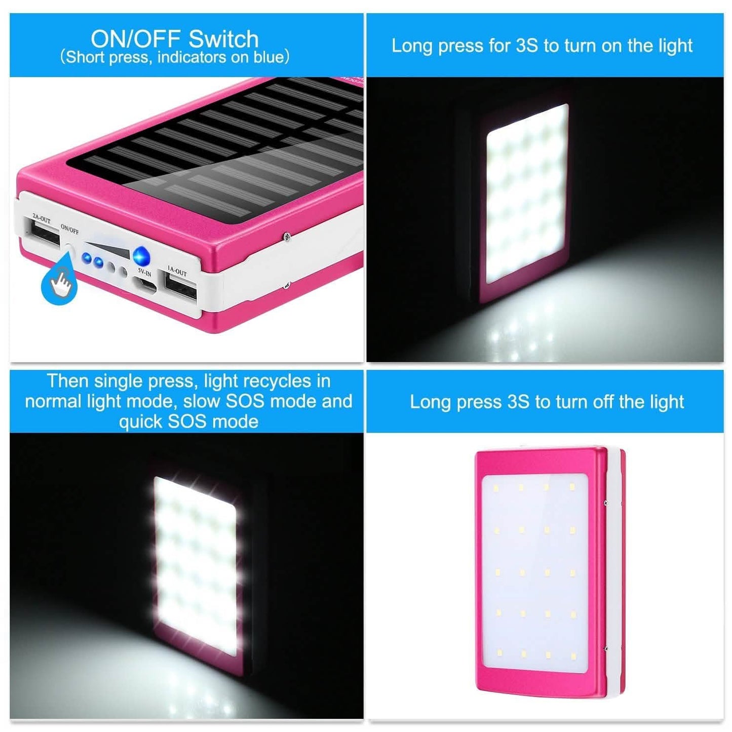 20.000 mAh Solar-Powerbank