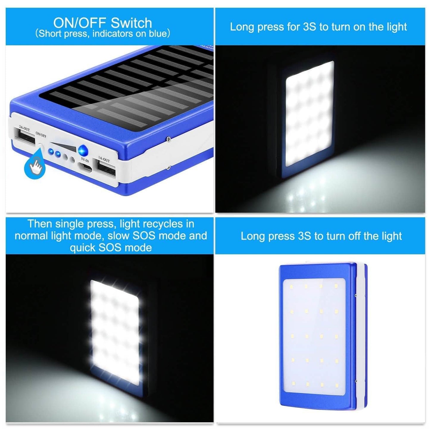 20.000 mAh Solar-Powerbank