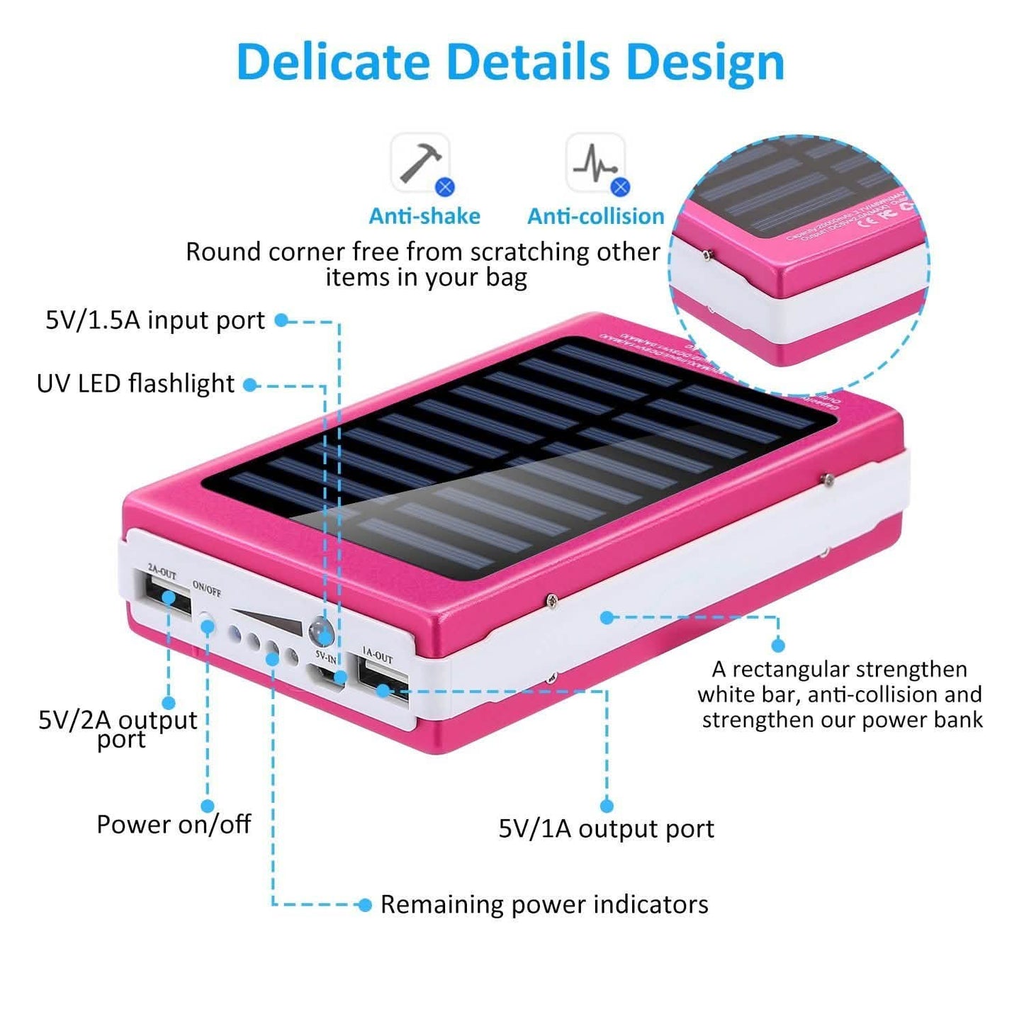 20.000 mAh Solar-Powerbank