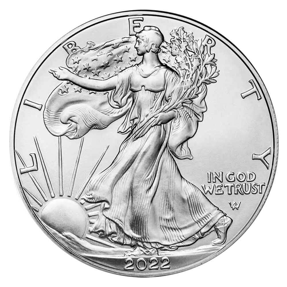 2022 $1 American Silver Eagle 1 Unze BU