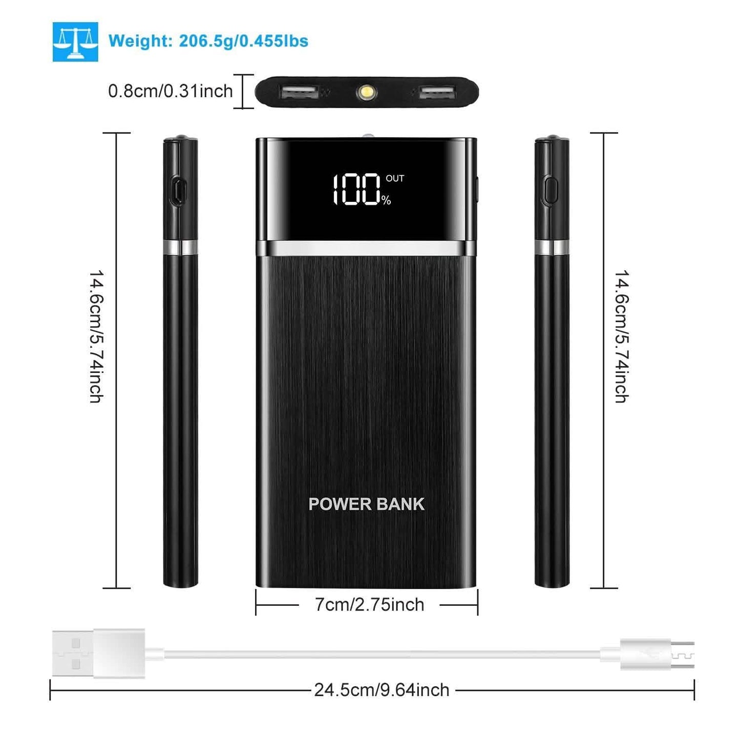 20800mAh Powerbank 76.96W Externer Akkupack
