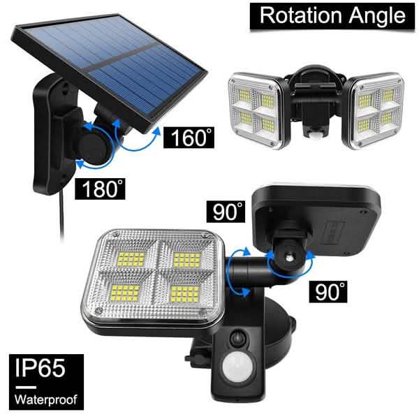 20W Superhelle Solarleuchten 120 LED IP65 Wasserdicht