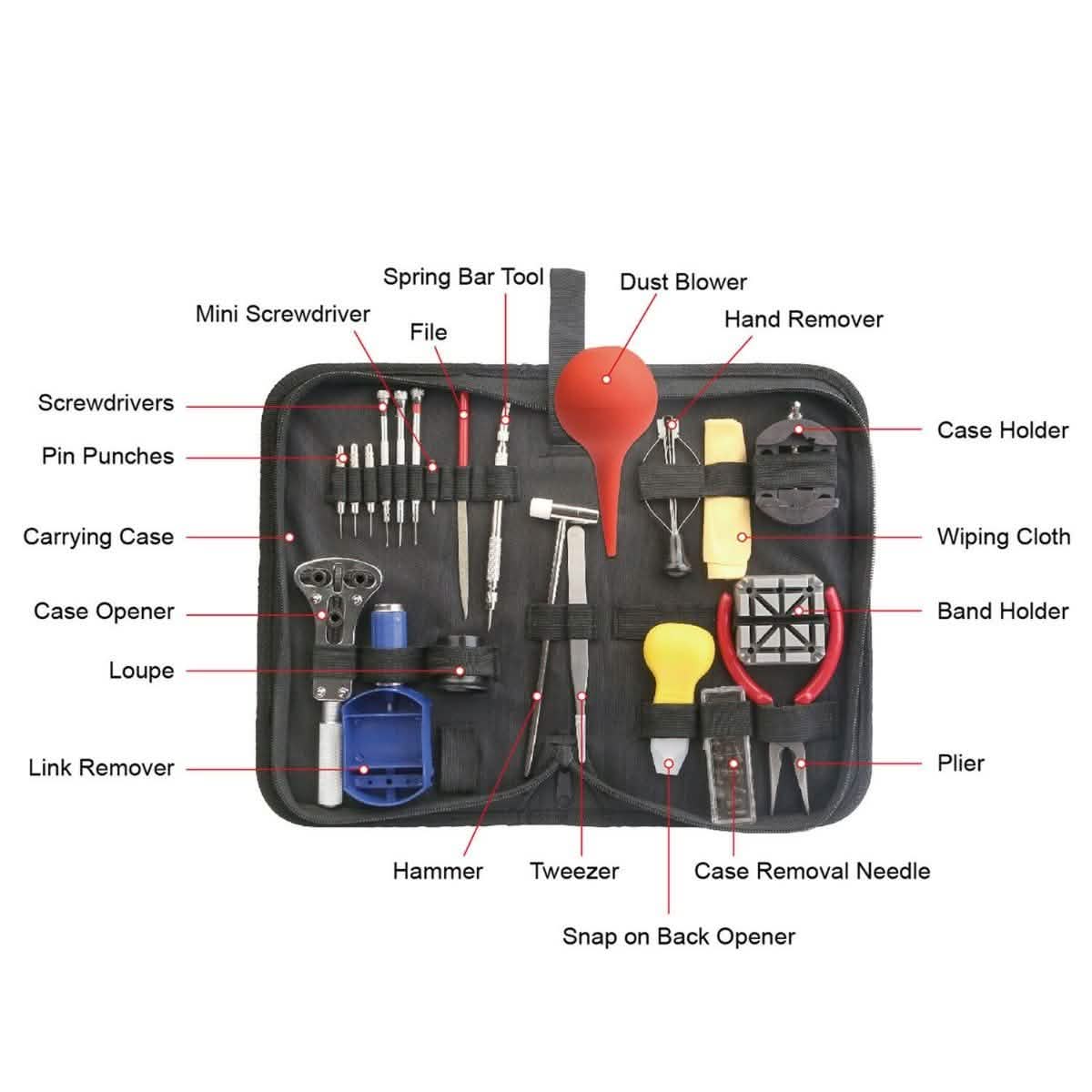 21-teilig: Uhrenreparatur-Werkzeug-Set Hand