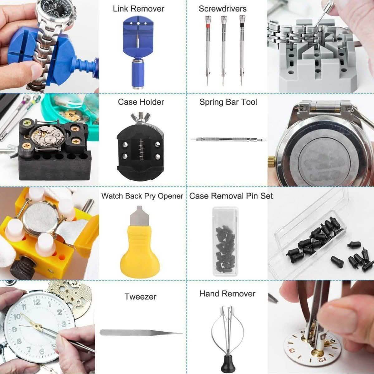 21-teilig: Uhrenreparatur-Werkzeug-Set Hand