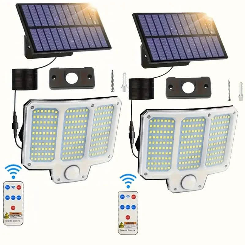 210LED Superheller Bewegungssensor Solar Starke Leistung LED Gartenwandleuchte
