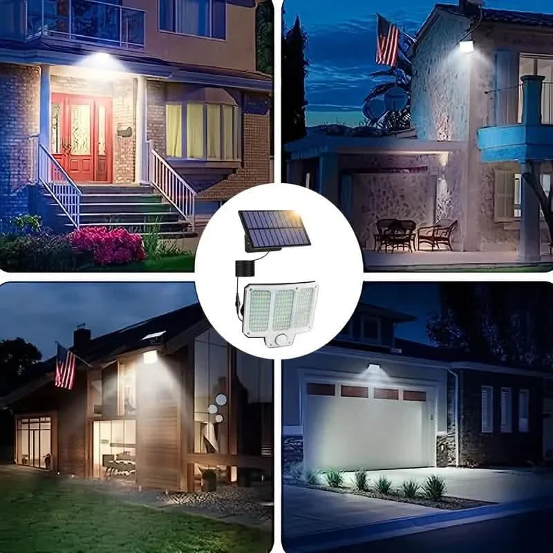 210LED Superheller Bewegungssensor Solar Starke Leistung LED Gartenwandleuchte
